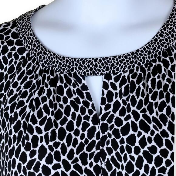 Michael Kors Animal Print Keyhole Midi Dress 2X - Picture 3 of 10